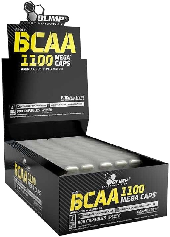 BCAA Mega Caps, 1100 mg, 900 capsule, Olimp