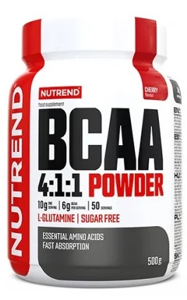 BCAA Mega Strong Powder, portocale, 500 g, Nutrend