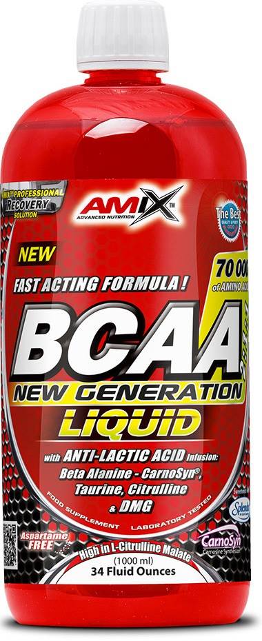 BCAA New Generation Liquid, limonadă roz, 1000 ml, Amix