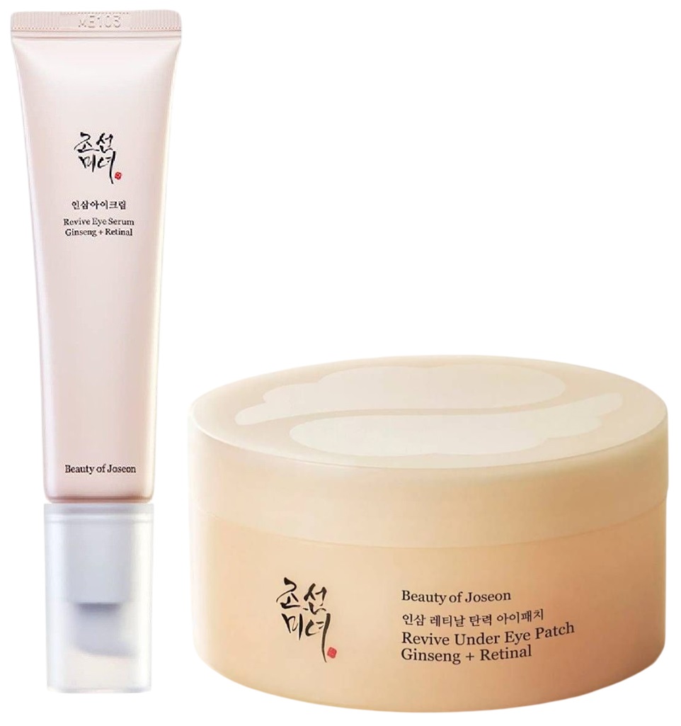 Beauty of Joseon Set Ginseng + Retinal - Ser și plasturi pentru ochi, 30 ml + 60 buc