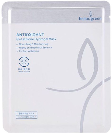 BeauuGreen Mască de față cu folie Vitalizing Glutathione Hydrogel, 30 ml