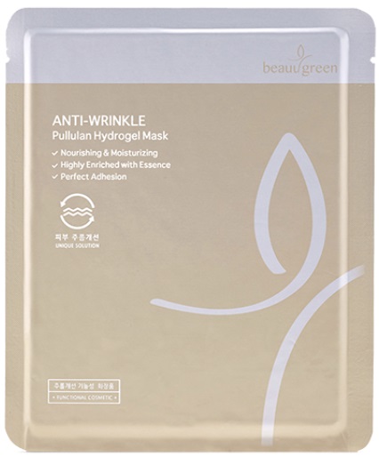 BeauuGreen Mască de față cu folie Pullulan Anti-Wrinkle Hydrogel, 30 ml