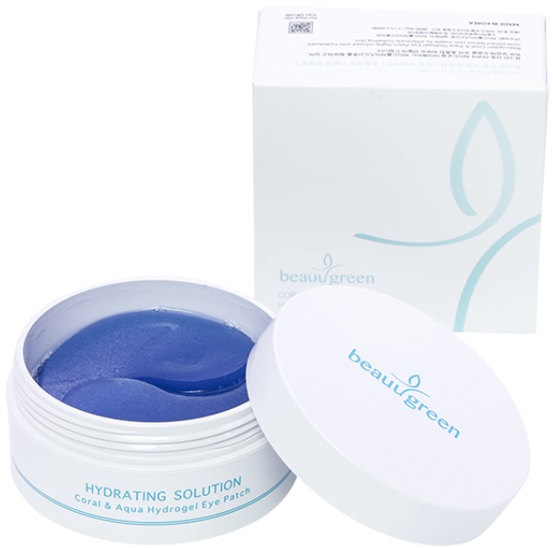 BeauuGreen Patch-uri pentru ochi Coral &amp; Aqua Hydrogel, 30 x 2 bucăți