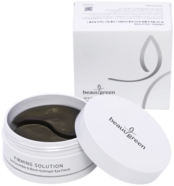 BeauuGreen Patch-uri pentru ochi Sea Cucumber &amp; Black Hydrogel, 30 x 2 bucăți
