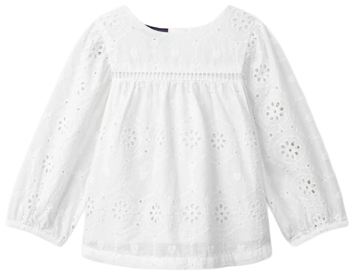 Bluziță pentru bebeluși Sergent Major - cu broderie, albă, 18 m
