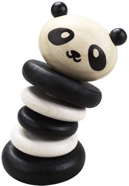 Zornaitoare din lemn pentru bebelusi Classic World - Panda
