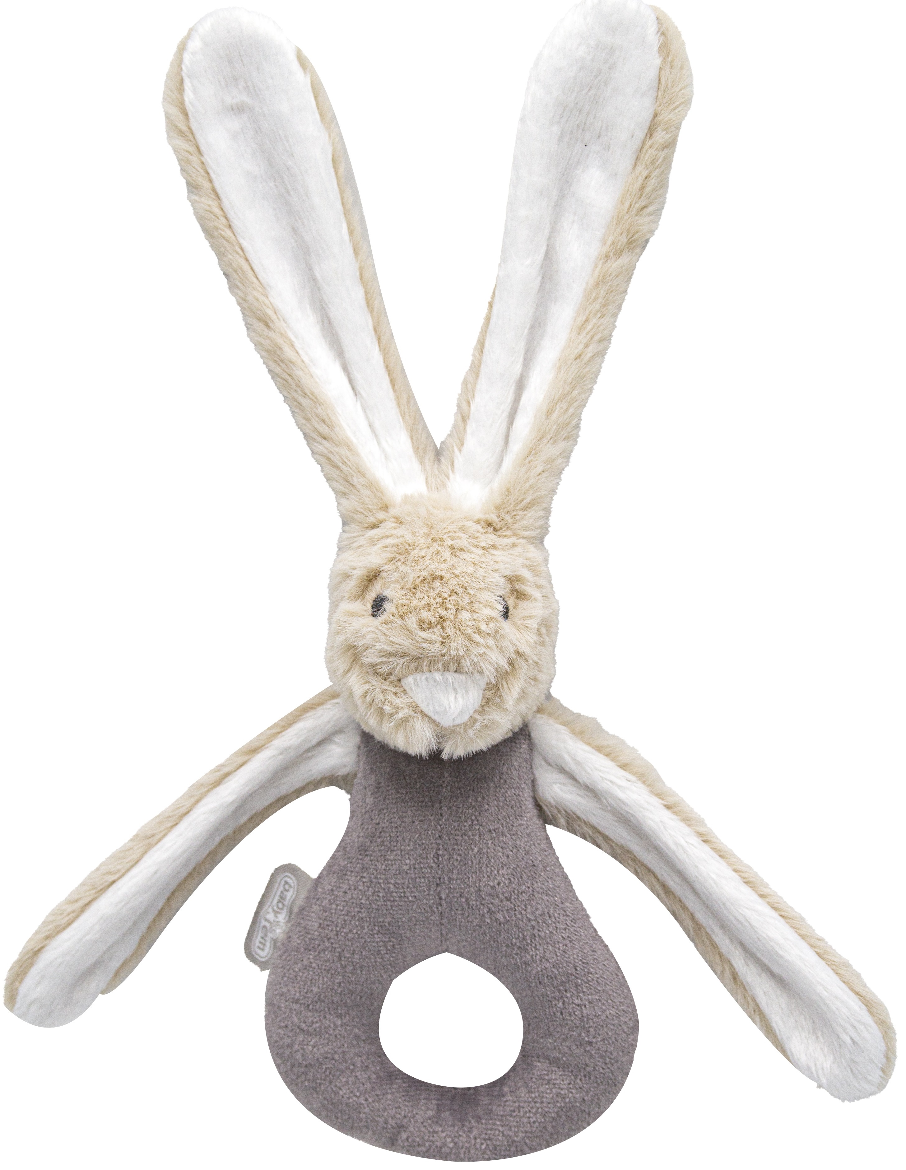 BabyJem Baby Rattle - Iepure, 29 x 27 cm, gri deschis