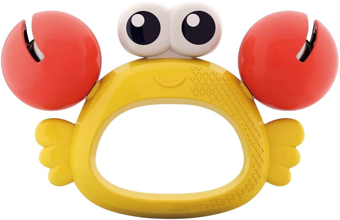 Zornăitoare și jucărie de dentiție pentru bebeluși Hola Toys - Rac