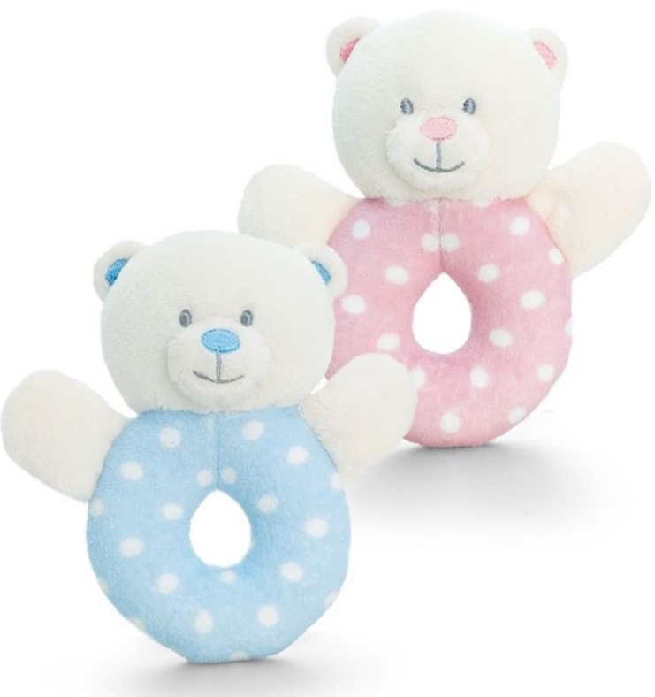 Zornăitoare Keel Toys - Urs albastru, 13 cm