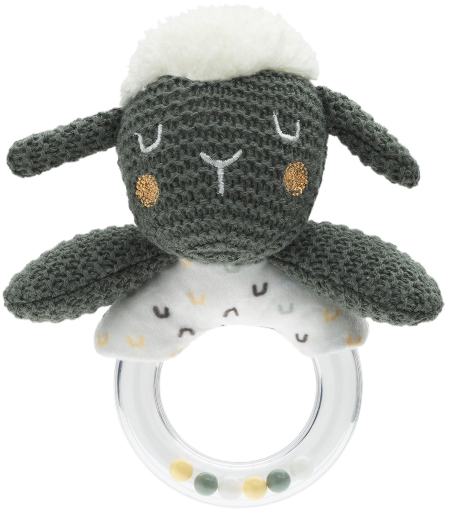 Zornăitoare pentru bebeluși cu inel KikkaBoo Sleepy Sheep