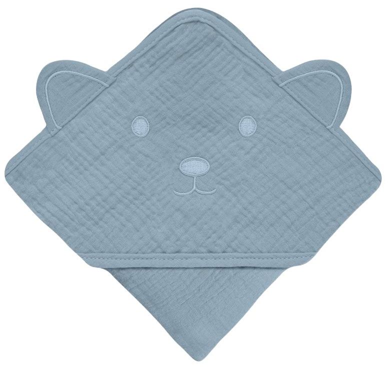 Prosop pentru bebeluși cu glugă Lionelo - 80 x 80 cm, Grey
