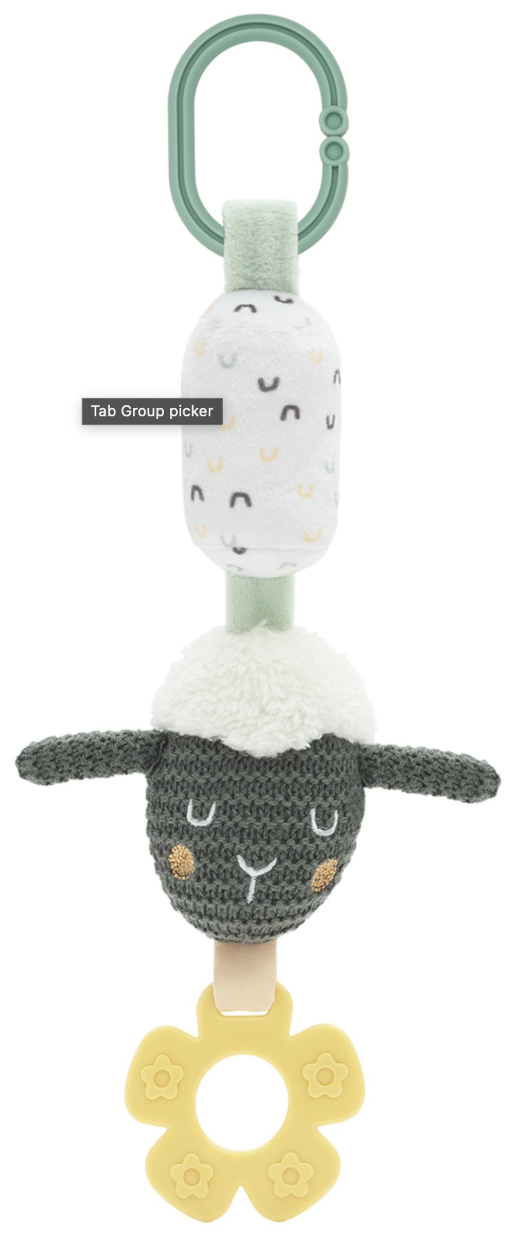 Jucărie pentru bebeluși cu clopoțel KikkaBoo Sleepy Sheep