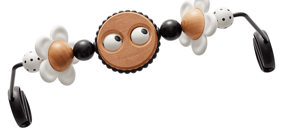 Jucărie pentru șezlong BabyBjorn - Googly Eyes, alb-negru