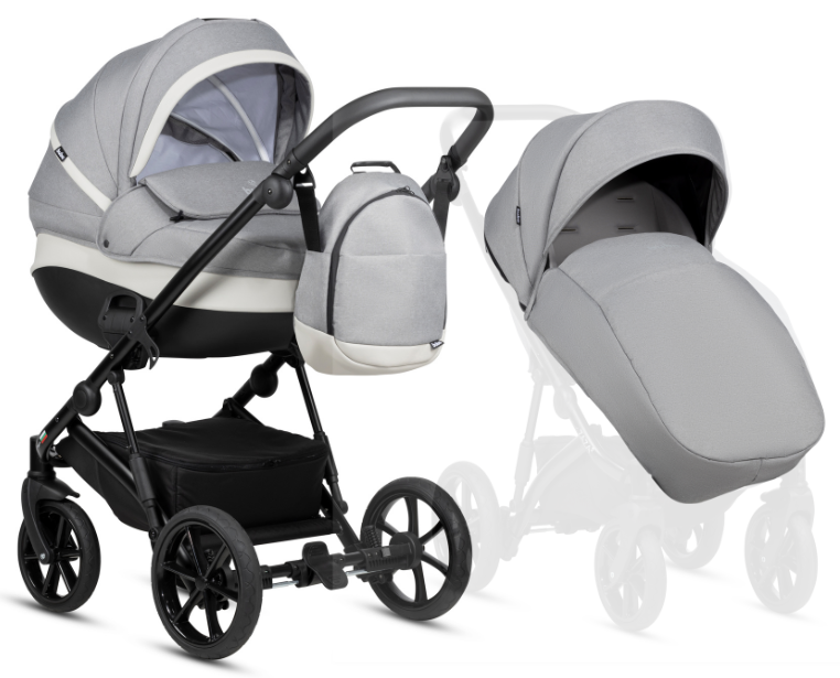 Carucior pentru copii 2 in 1 Buba - Zaza 2, Warm Grey