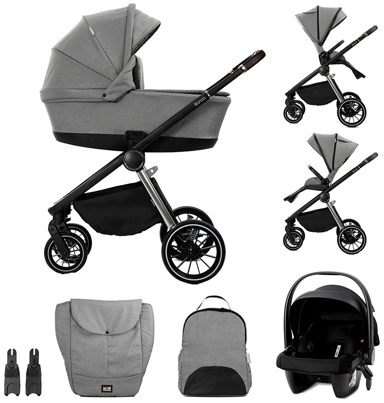 Carucior pentru copii 3 in 1 Lorelli - Bianca, Grey