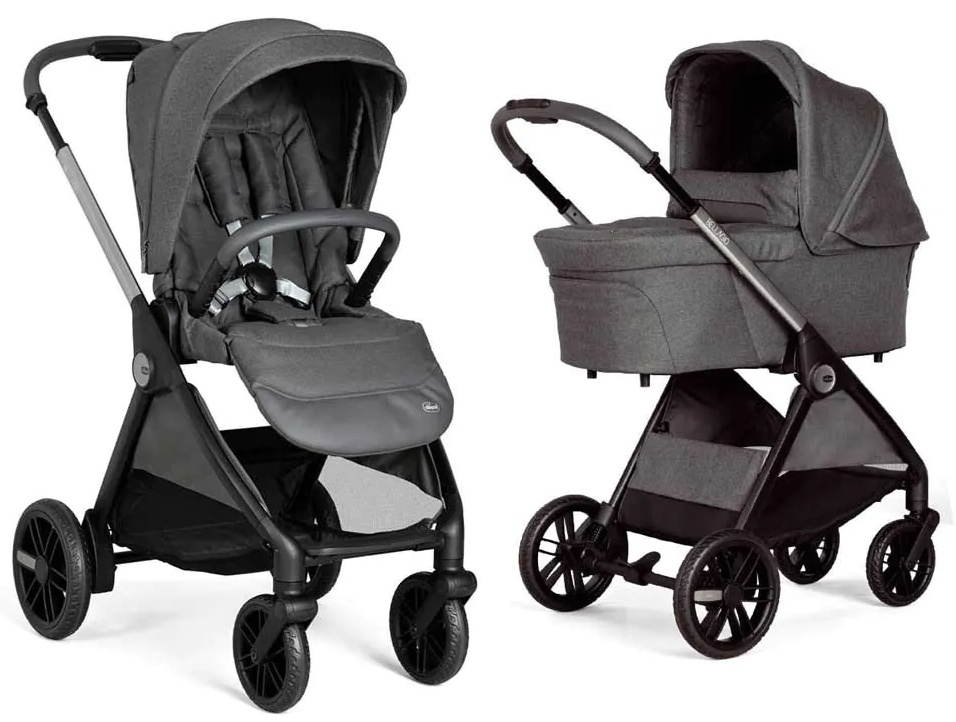 Cărucior combinat pentru bebeluși 2 în 1 Chicco - Bellagio, Black Satin