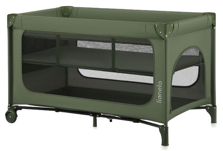 Pătuț pentru bebeluși 2 în 1 Lionelo - Jasmin Easy Fold, Green Olive