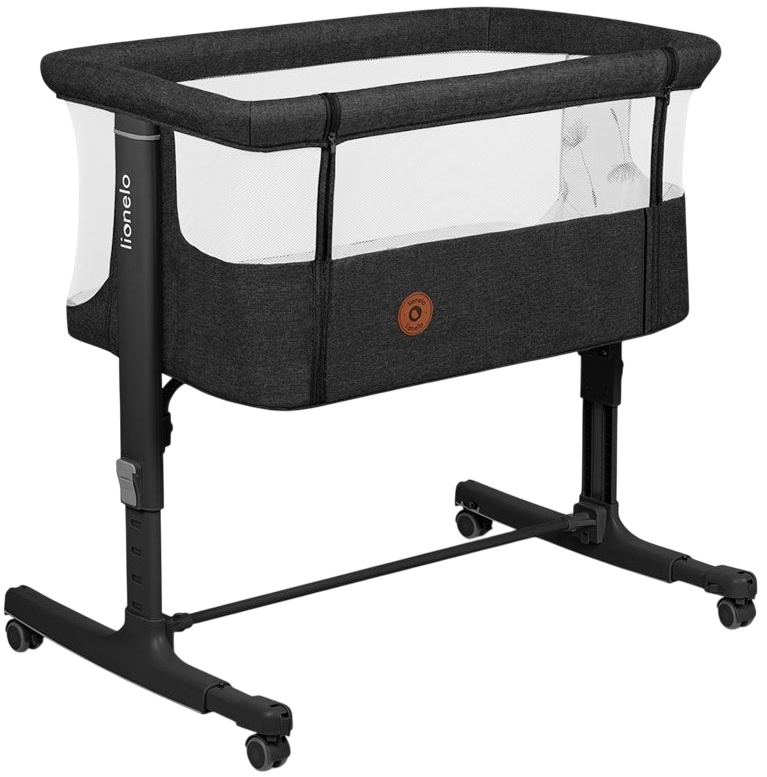 Pătuț pentru bebeluși 3 în 1 Lionelo - Aurora, Grey Graphite