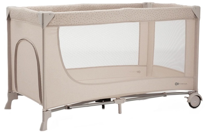 Pătuț pliabil pentru copii  Kinderkraft - Joy Simple 2, Beige
