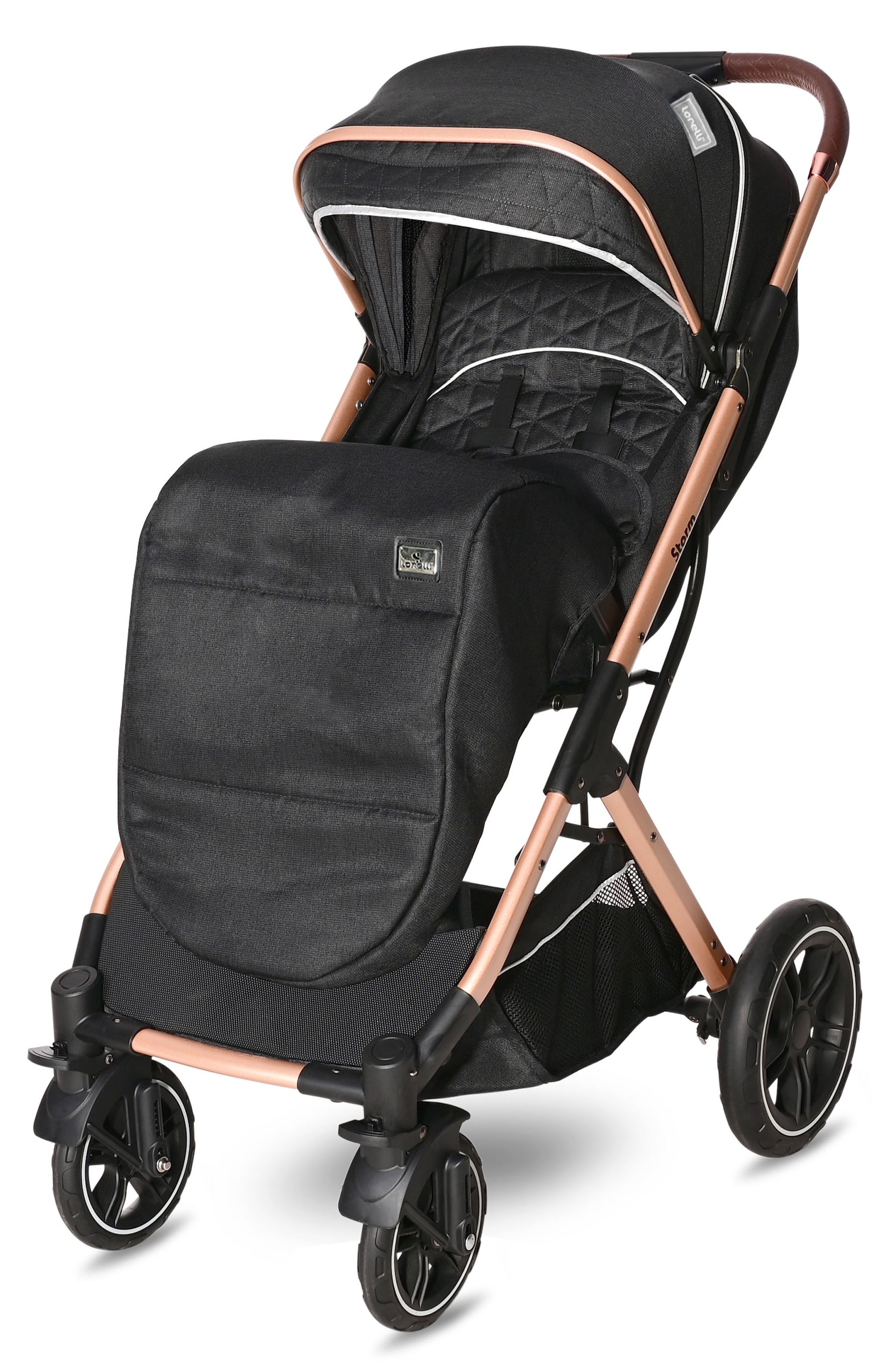 Cărucior de vară pentru bebeluşi Lorelli - Storm, Luxe Black