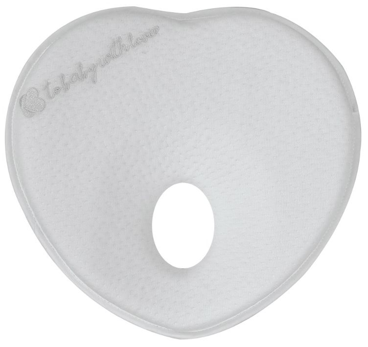 KikkaBoo - Pernă de aer cu memorie pentru copii Heart Airknit, gri