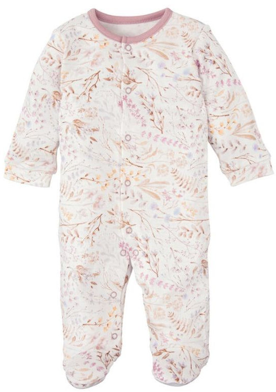 Pijamale pentru bebeluși Bimbidreams - Niza, 1-3 luni, alb/lila