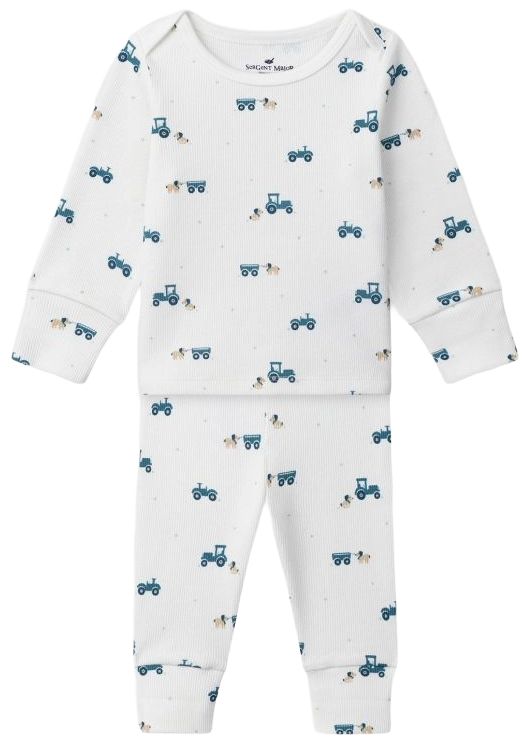 Pijama pentru bebeluși Sergent Major - Tractoare, 18 m
