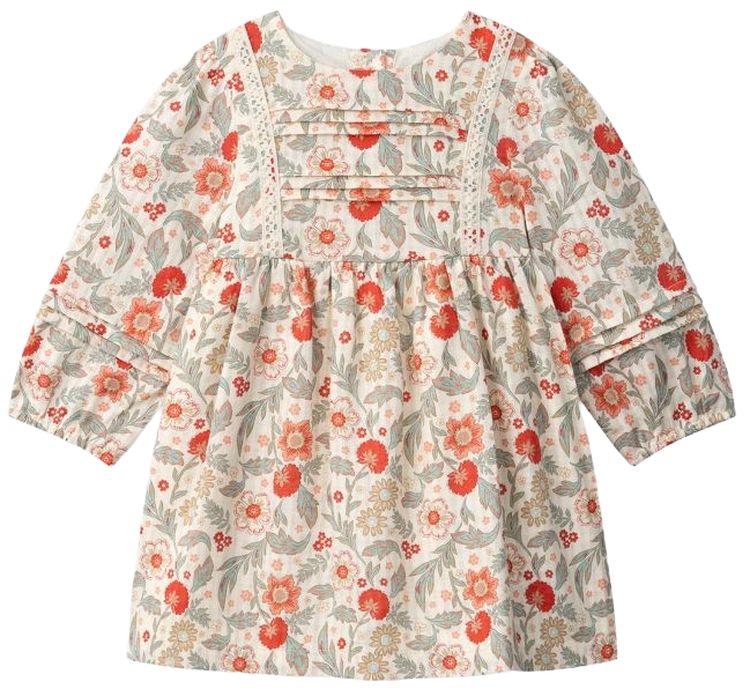 Rochie bebeluși Sergent Major - cu imprimeu floral, 6 luni