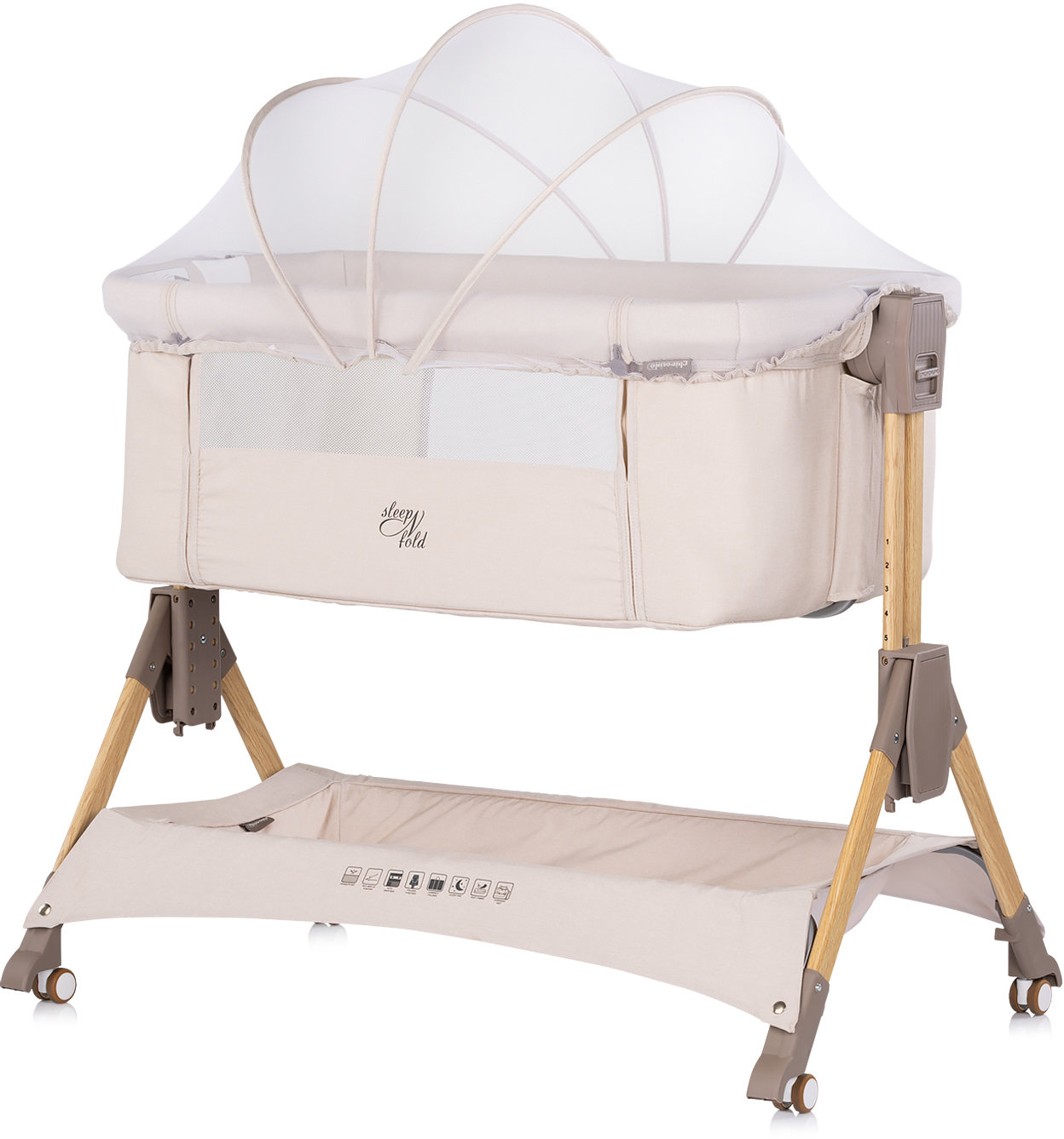 Pătuț pliabil pentru bebeluși Chipolino - Sleep'n Fold, cașmir