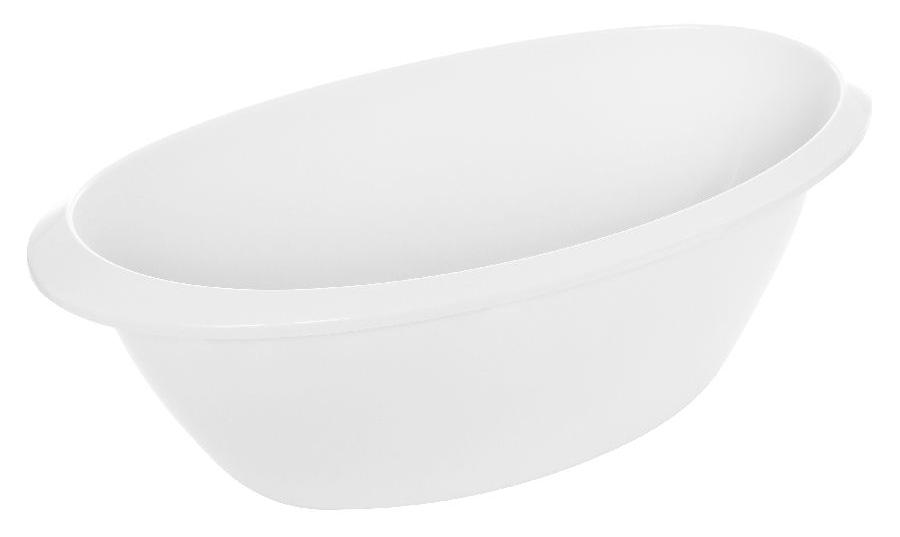 Cadă pentru bebeluși cu scurgere Luma - Albă, 75 cm
