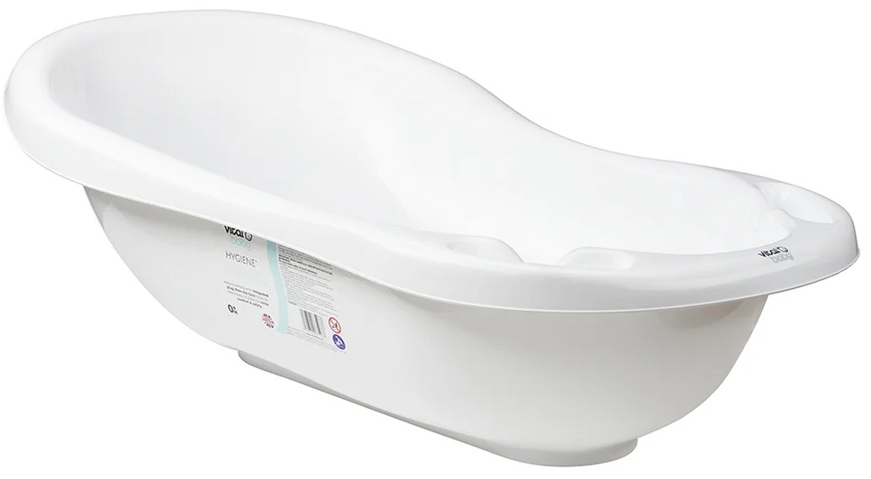 Cadă pentru bebeluși Vital Baby - Formă anatomică, 80 cm, alb