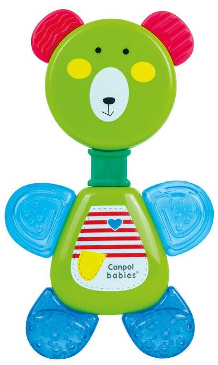 Inel gigival cu apa cu zdrăngănitoare Canpol - Bear, verde