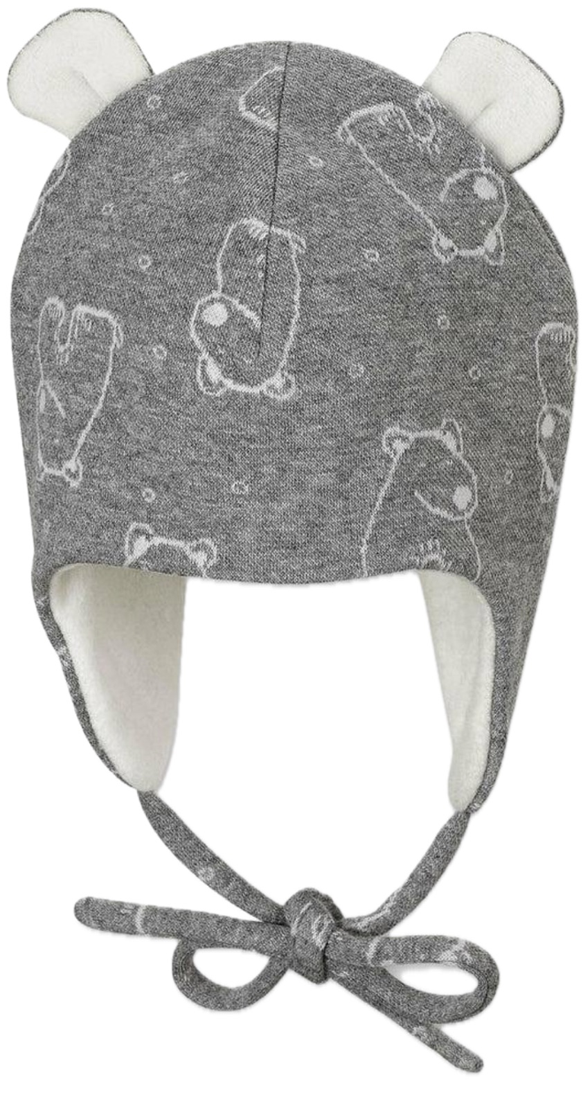 Căciulă de iarnă pentru bebeluși Sterntaler - Cu imprimeu de ursi, 39 cm, 3-4 luni