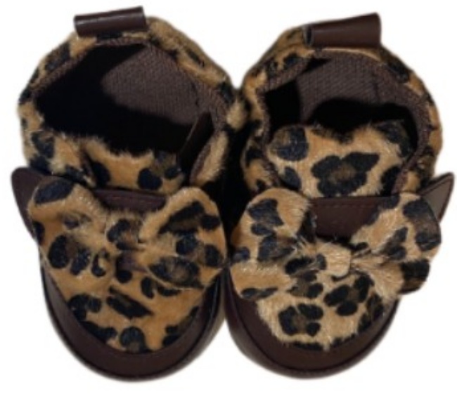 LoveMAXX Bucle pentru bebeluși - Leopard, mărimea 18, maro deschis