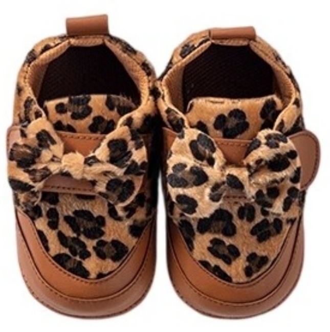 LoveMAXX Botoșei pentru bebeluși - Leopard, mărimea 19, bej