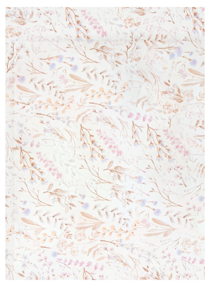 Cearșaf pentru bebeluși cu elastic Bimbidreams - NIZA, 60 x 120 cm, Alb/Violet