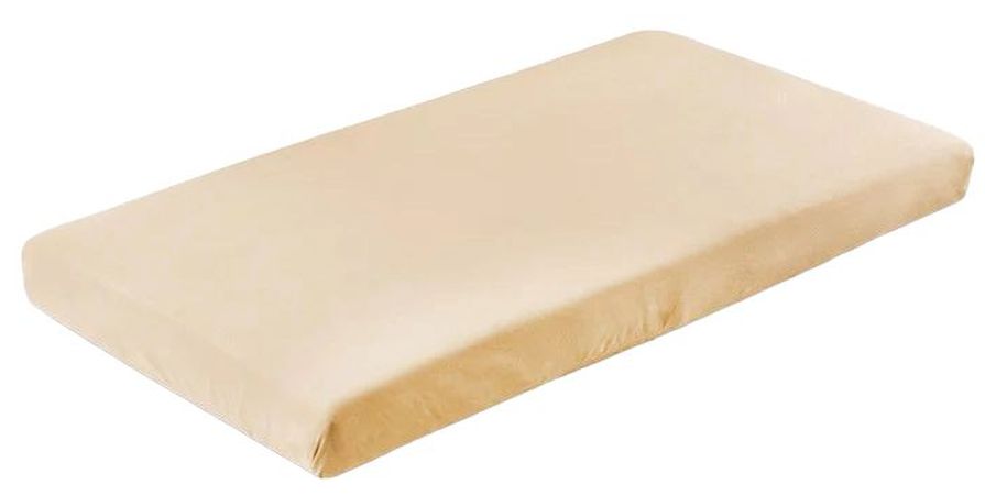 Cearșaf pentru bebeluși cu bandă elastică  Sensillo - 120 х 60 cm, cappuccino