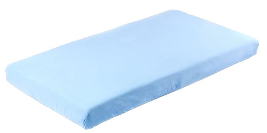 Cearșaf pentru bebeluși cu bandă elastică  Sensillo - 120 х 60 cm, albastru