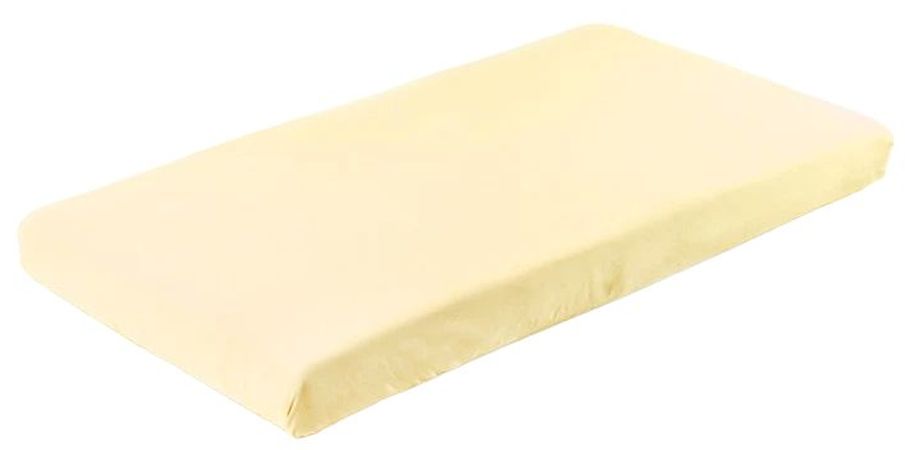 Cearșaf pentru bebeluși cu bandă elastică  Sensillo - 120 х 60 cm, galben