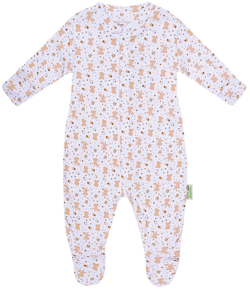 Salopetă pentru bebeluşi Bio Baby - 68 cm, 4-6 luni, maro