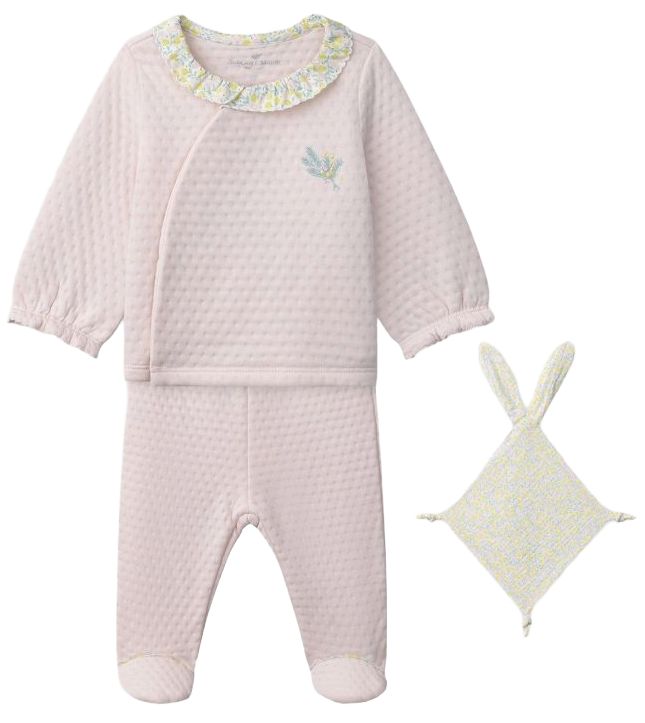 Set bebeluș 3 piese Sergent Major - Bluziță, pantalonași și prosop pentru îmbrățișat, 3 luni