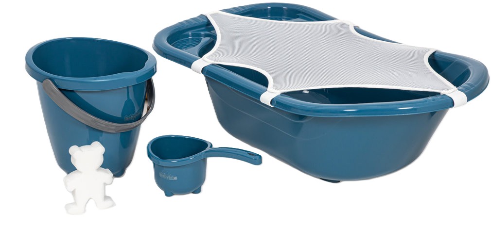 Set pentru baie bebe BabyJem - 5 piese , Indigo Blue