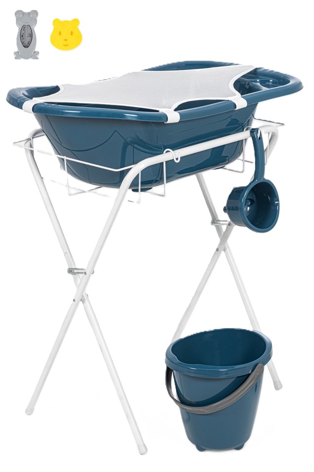 Set pentru baie bebe din   7 piese  BabyJem - Indigo Blue