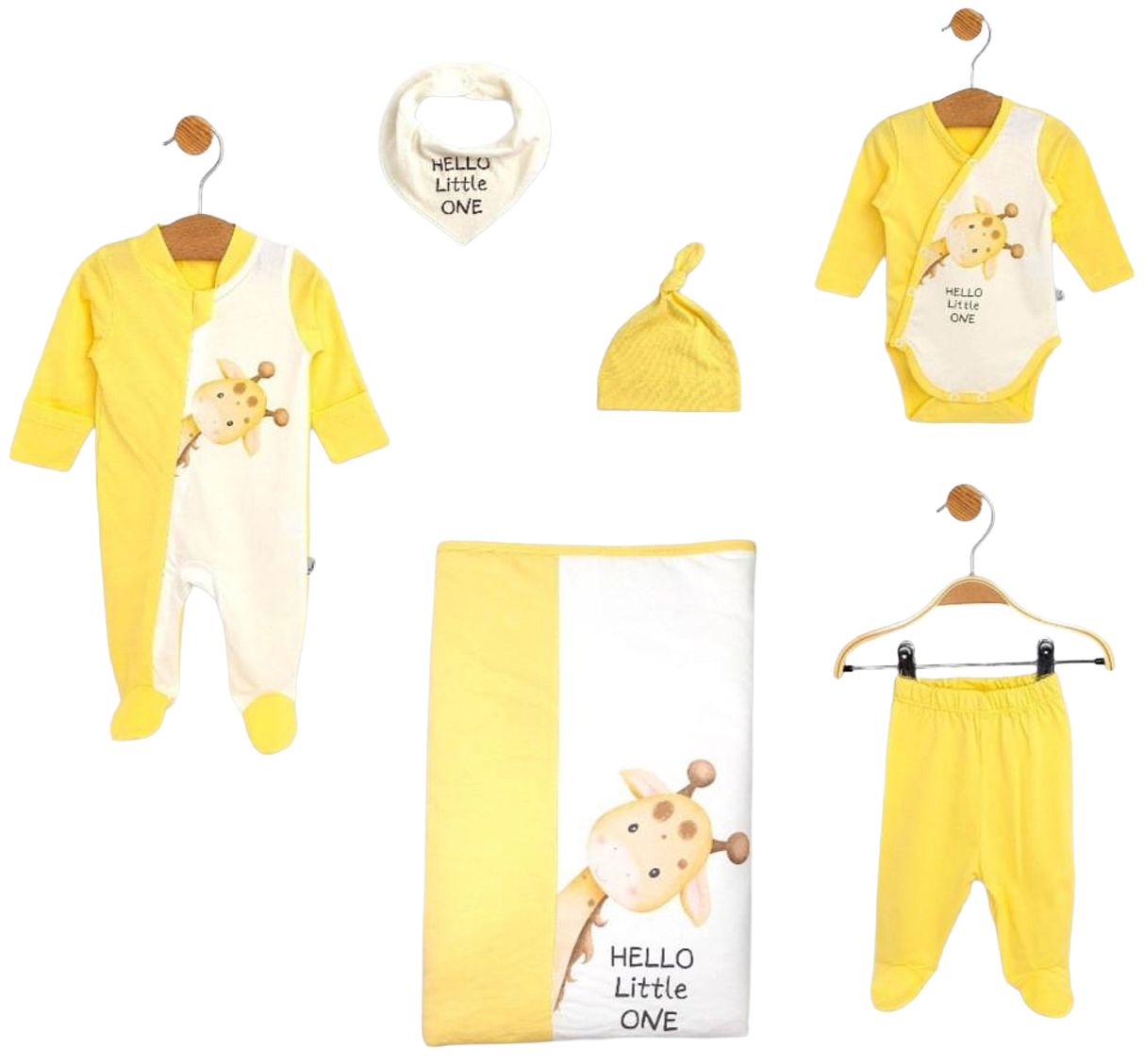 Set pentru bebeluși pentru externare, 6 piese Rainy - Hello little one, 0 luni+