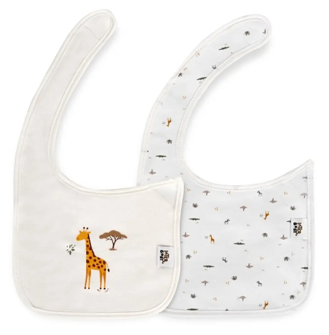 Bavețele pentru bebeluși Interbaby - Jirafa Savanna, 2 bucăți, bej