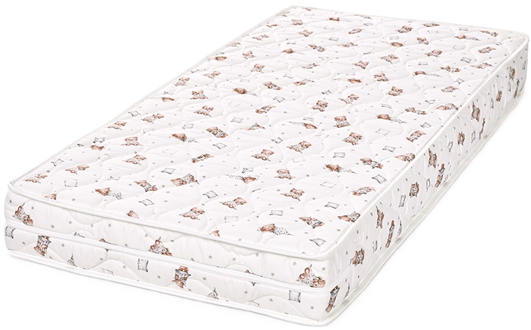 Saltea pentru bebeluşi cu spumă Lorelli - Relax, 70 х 140 cm, bej cu urși adormiți