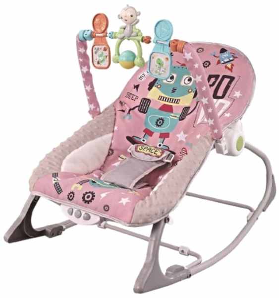 Balansoar muzical pentru bebeluși Chipolino - Baby Spa, roz
