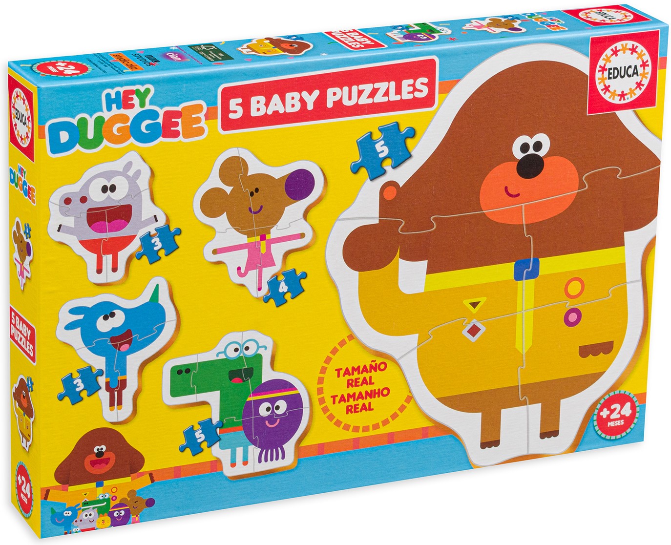 Puzzle pentru bebeluși Educa 5 în 1 - Hey Duggee