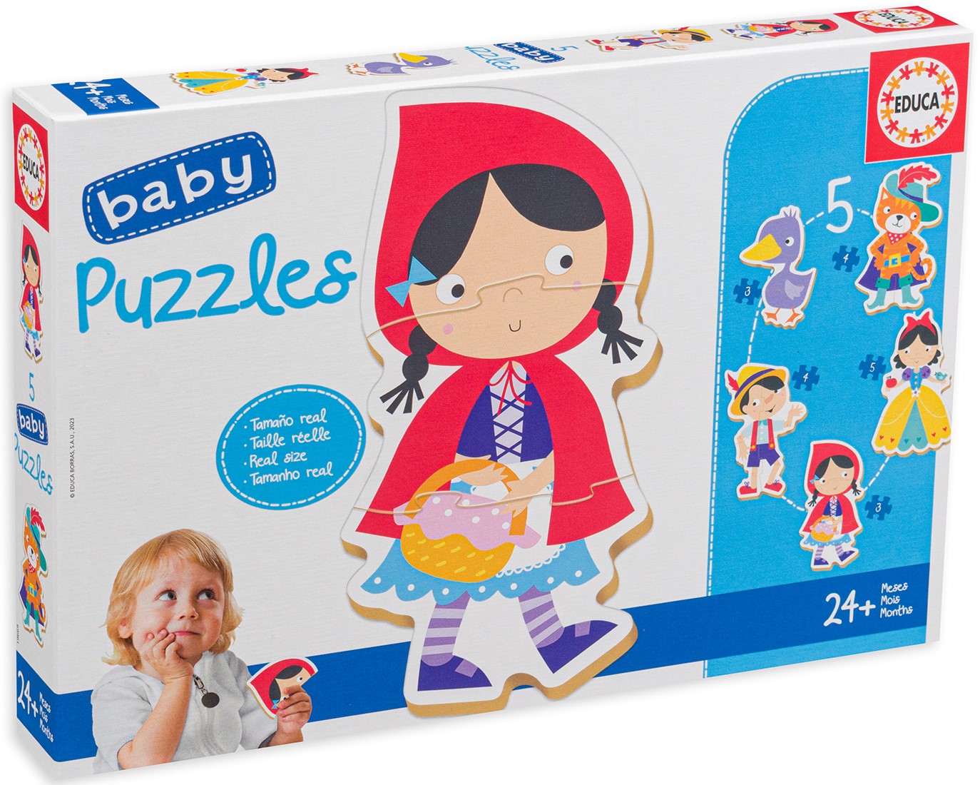 Puzzle pentru bebeluși Educa 5 în 1 - A fost odată