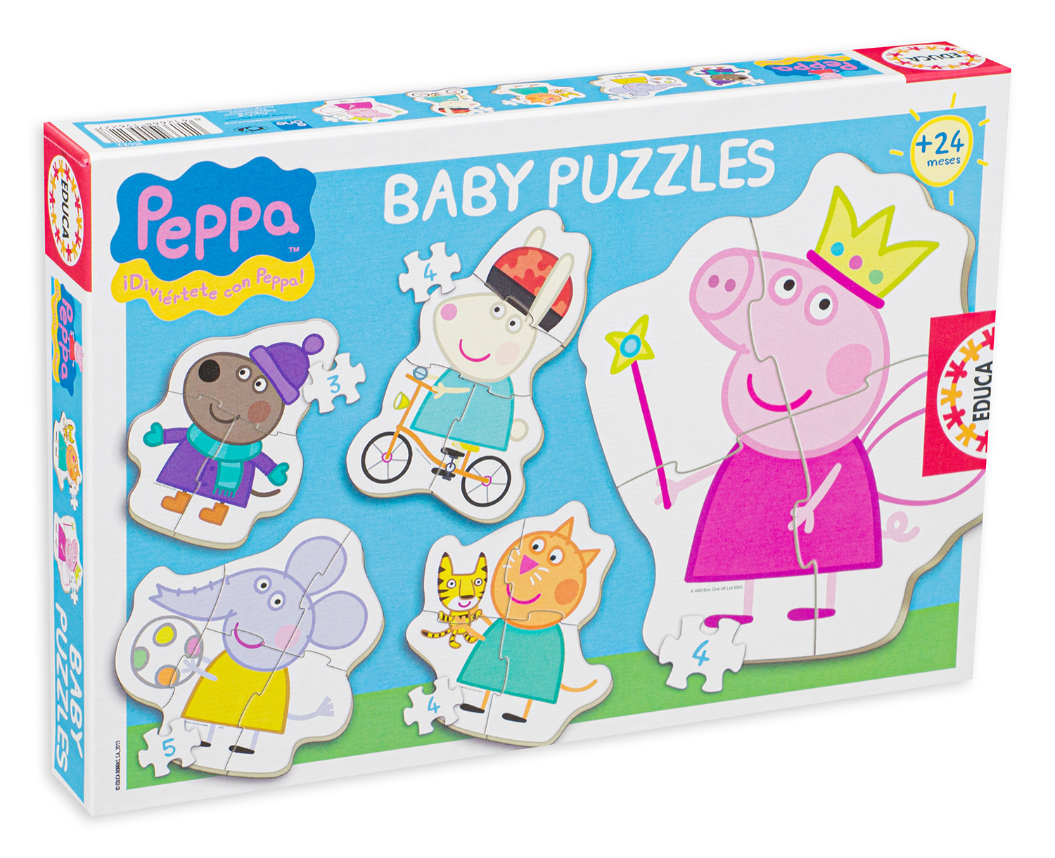 Puzzle pentru bebelusi Educa 5 in 1 - Peppa Pig si prietenii